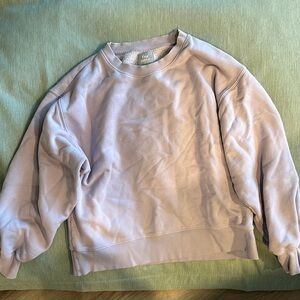 Aritzia Purple Crewneck Sweater Soft Cotton Blend